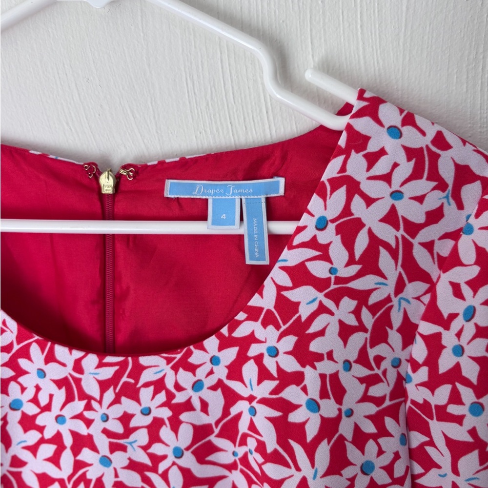 Draper James Floral Shift Dress with Bell-Sleeves - Picture 3 of 7